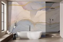 Carta per pareti in fibra di vetro per il bagno