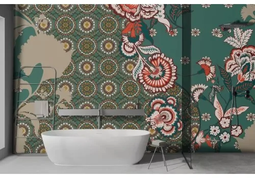 Carta da parati floreale vintage 2