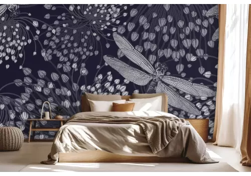 Carta da parati libellule notturne