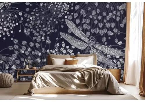 Carta da parati libellule notturne