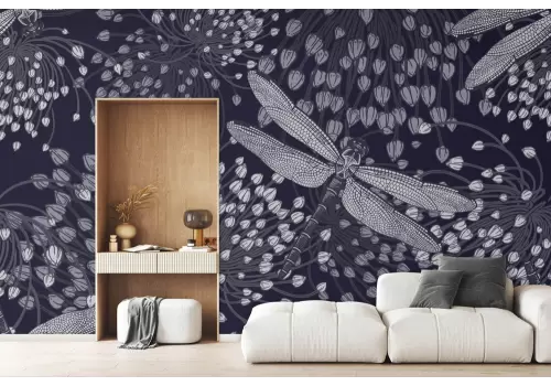 Carta da parati libellule notturne 2