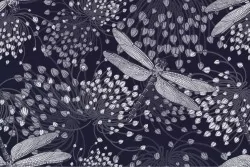 Eleganza notturna con libellule bianche