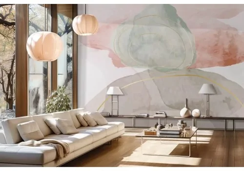 Carta da parati sfumature astratte pastello