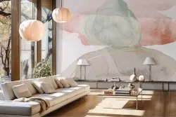 Carta da parati sfumature astratte pastello