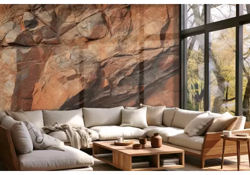 Carta da parati superficie di roccia rossa