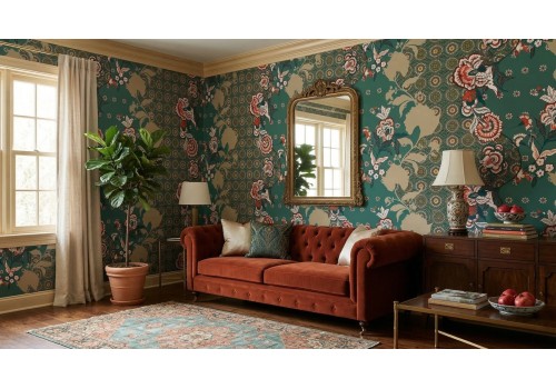 Carta da parati stile retrò - Anni 50, 60,70 2