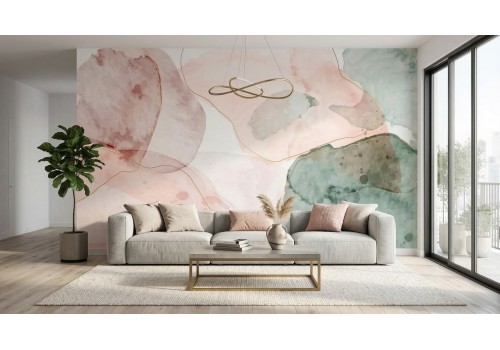 Carta da parati astratta tonalità pastello