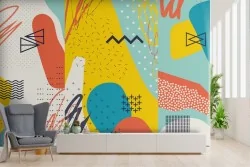 '70s Abstract Shapes Wallpaper