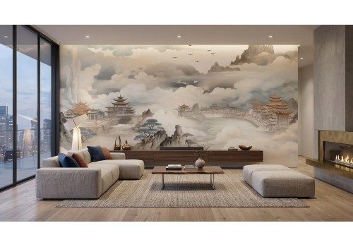 Carta da parati paesaggio orientale 2