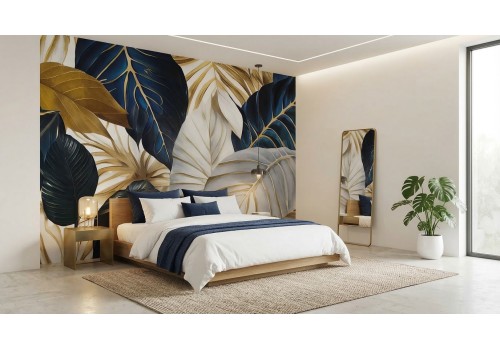 Carta da parati foglie eleganti | Cartadaparati.it 2