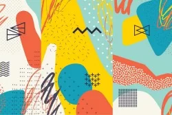 Carta da Parati Design e Stili Astratta Vintage