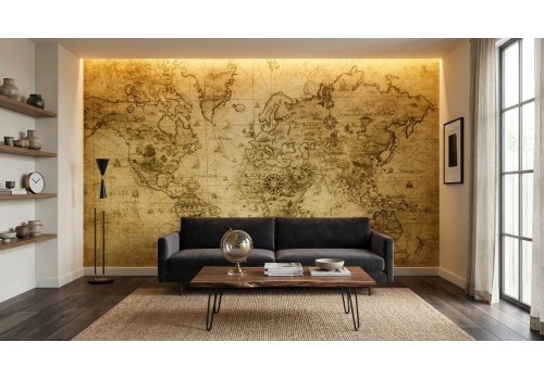 Carta da parati mappamondo vintage | Made in Italy