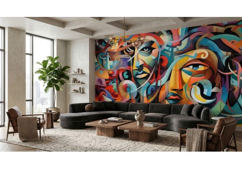 Carta da parati artistica astratta 2