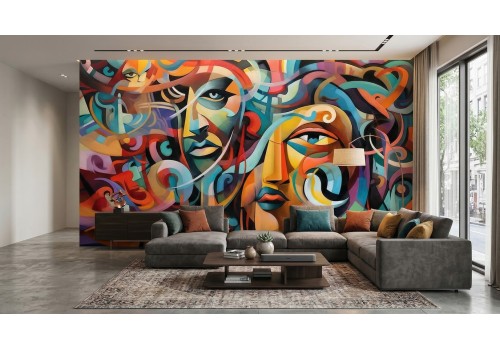 Carta da parati artistica astratta