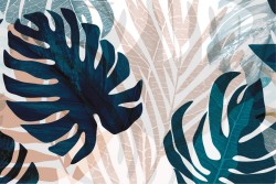 Wallpaper Design and Styles Abstract Flora and Fauna Modern Tropical Leaves