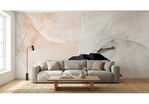 Carta da parati astratta rosa - Delicata ed elegante