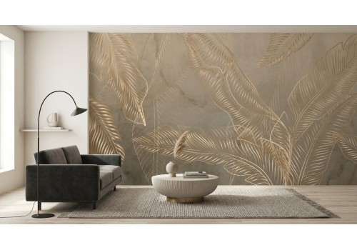 Carta da parati foglie tropicali stilizzate | Certificata