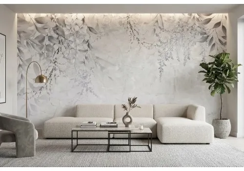 Carta da parati foglie elegante 2