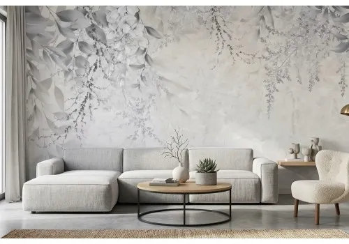 Carta da parati foglie elegante