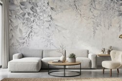 Carta da parati foglie elegante