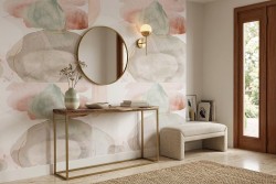 Carta da parati astratta toni pastello