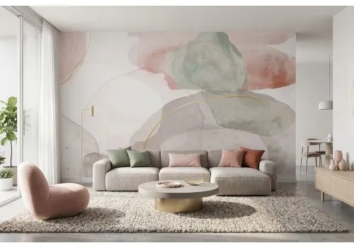 Carta da parati sfumature astratte pastello 2