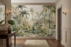 Carta da parati giungla tropicale vintage