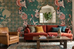 Carta da parati floreale vintage