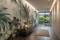 Carta da parati tropicale elegante