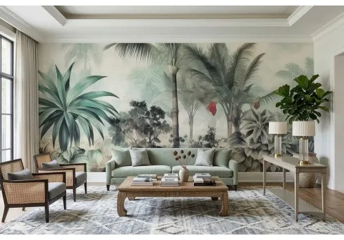 Carta da parati paesaggio tropicale vintage