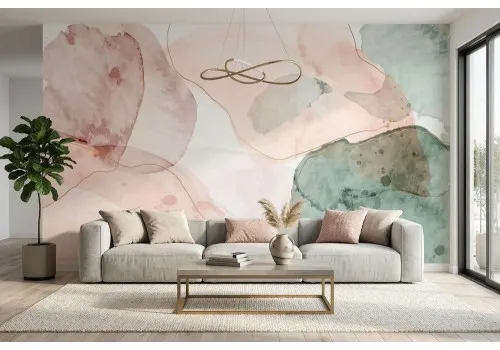 Carta da parati acquerello pastello astratta