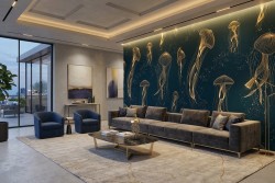 Carta da parati meduse elegante