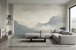 Carta da parati nuvole pastello