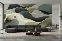 Carta da parati onde astratte elegante