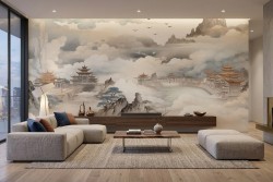 Carta da parati paesaggio orientale