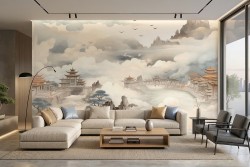 Carta da parati orientale elegante