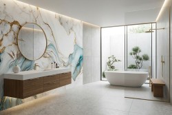 Carta da parati effetto marmo raffinata