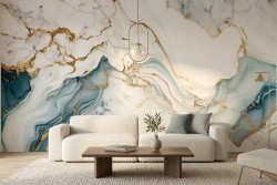 Carta da parati effetto marmo moderna