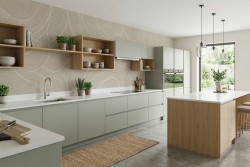 Carta da parati onde sfondo beige cucina