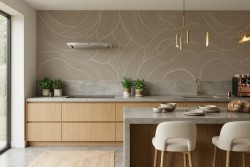 Carta da parati onde sfondo beige