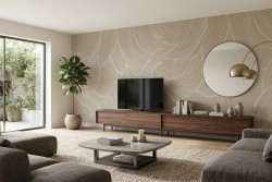 Carta da parati fondo beige moderna