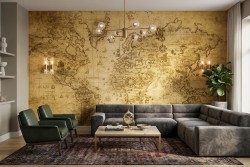 Carta da parati mappamondo vintage | Made in Italy