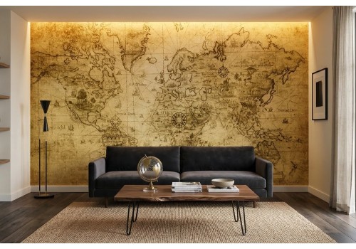 Carta da parati mappamondo vintage