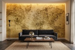 Carta da parati mappamondo vintage | Made in Italy