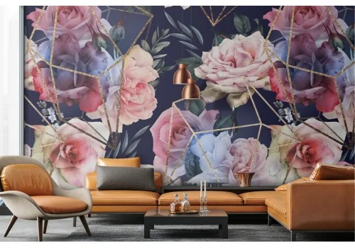 Wallpaper floral composition modern design 2