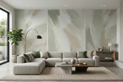 Carta da parati pennellate toni delicati