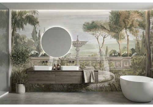 Carta da parati giardini toscani vintage 2