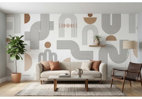 Carta da parati motivo geometrico vintage 2