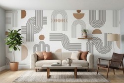 Carta da parati motivo geometrico - Made in Italy