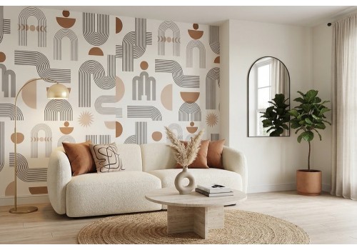 Carta da parati motivo geometrico vintage